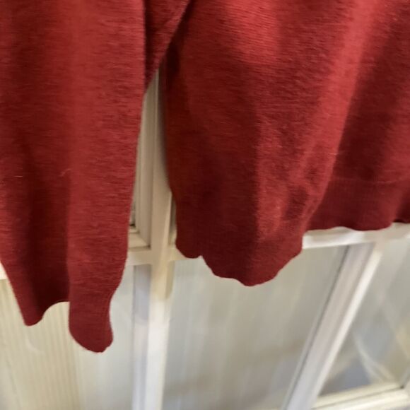 Brooks Brothers 346 Sweater Mens Size Medium M Wool Blend Red V-Neck Pullover - Picture 4 of 13